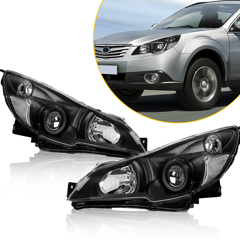 For 2010-2014 Subaru Legacy Outback Projector Headlights Headlamps 10-14 Pair