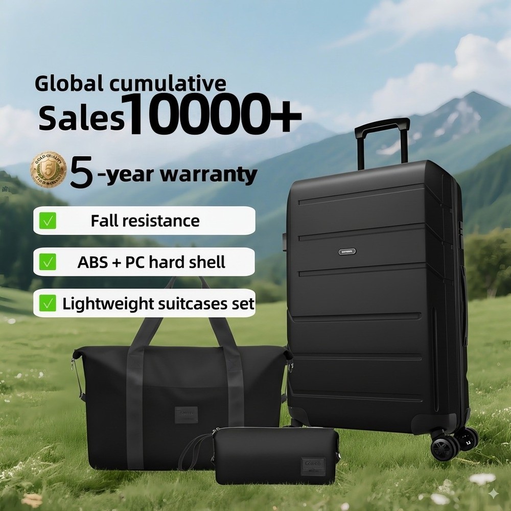 Luggage Sets 3 Piece Expandable ABS+PC Hardshell Carry on Suitcase (21in/DB/TB)