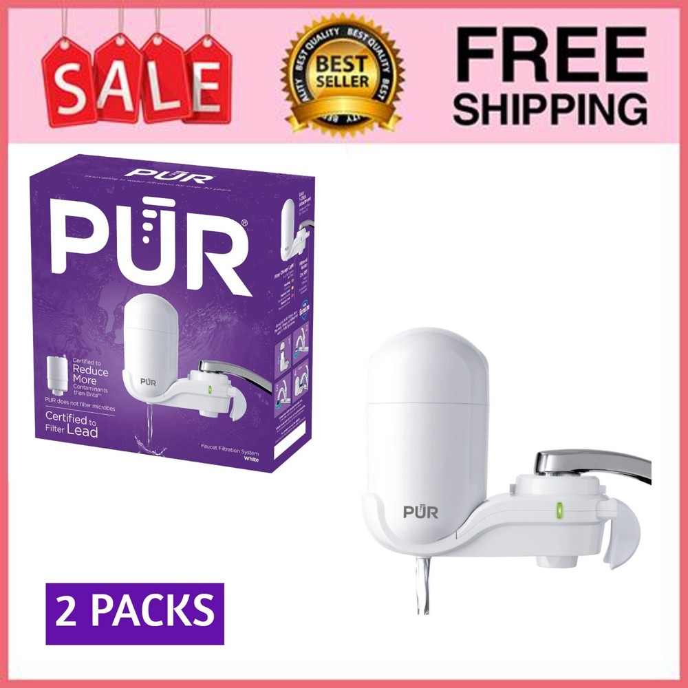PUR PLUS Faucet Mount Water Filtration System, White – FM3333B NEW
