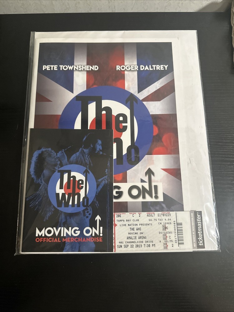 The Who Moving On Your Booklet & Tickets Tampa Fl The Who