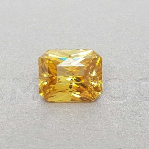 Natural Yellow Zircon Faceted Radiant Shape 5.10 Ct EGL Certified Loose Gemstone