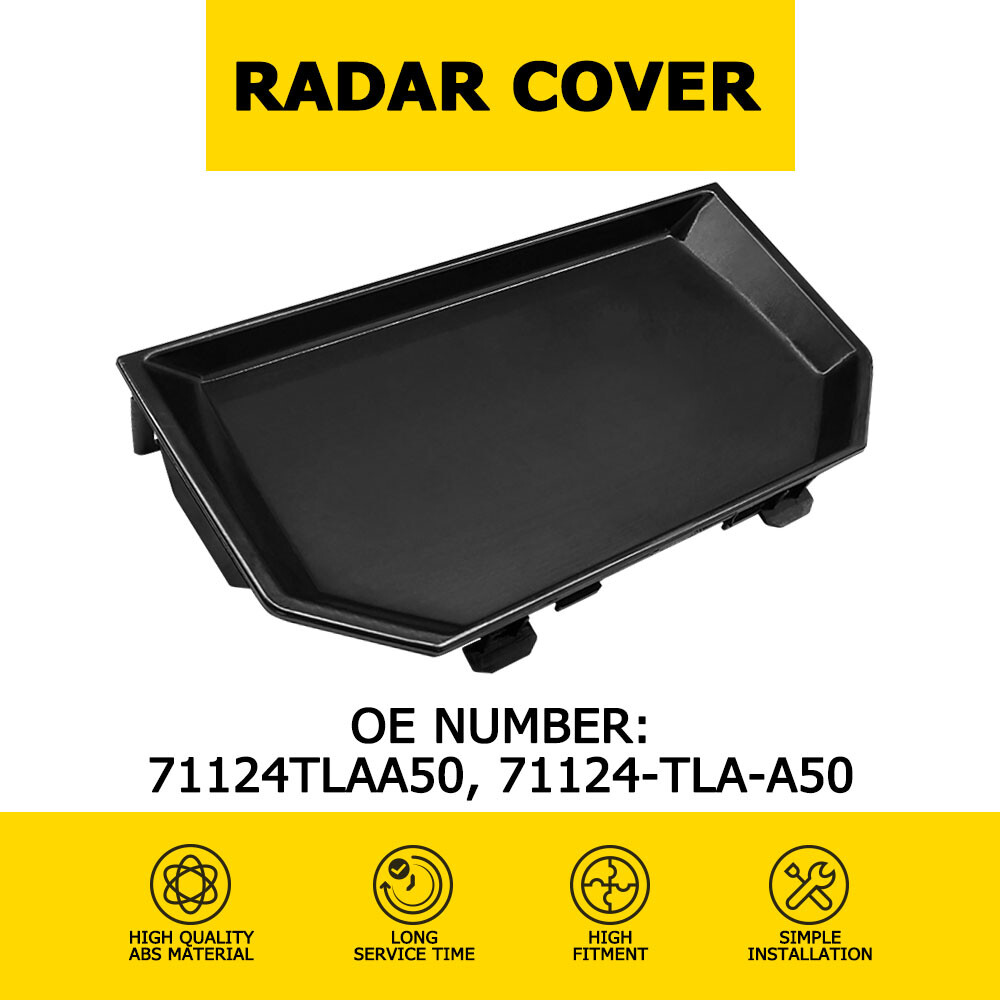 Grille Molding Radar Sensor Cover Cap Trim Black Fit 2020-2022 Honda CR-V CRV PU
