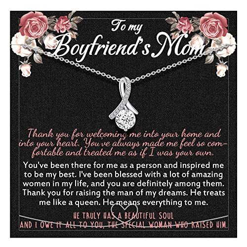 Mothers Day Gifts Silver Alluring Pendant To My Boyfriend’s Mom-thank you-image