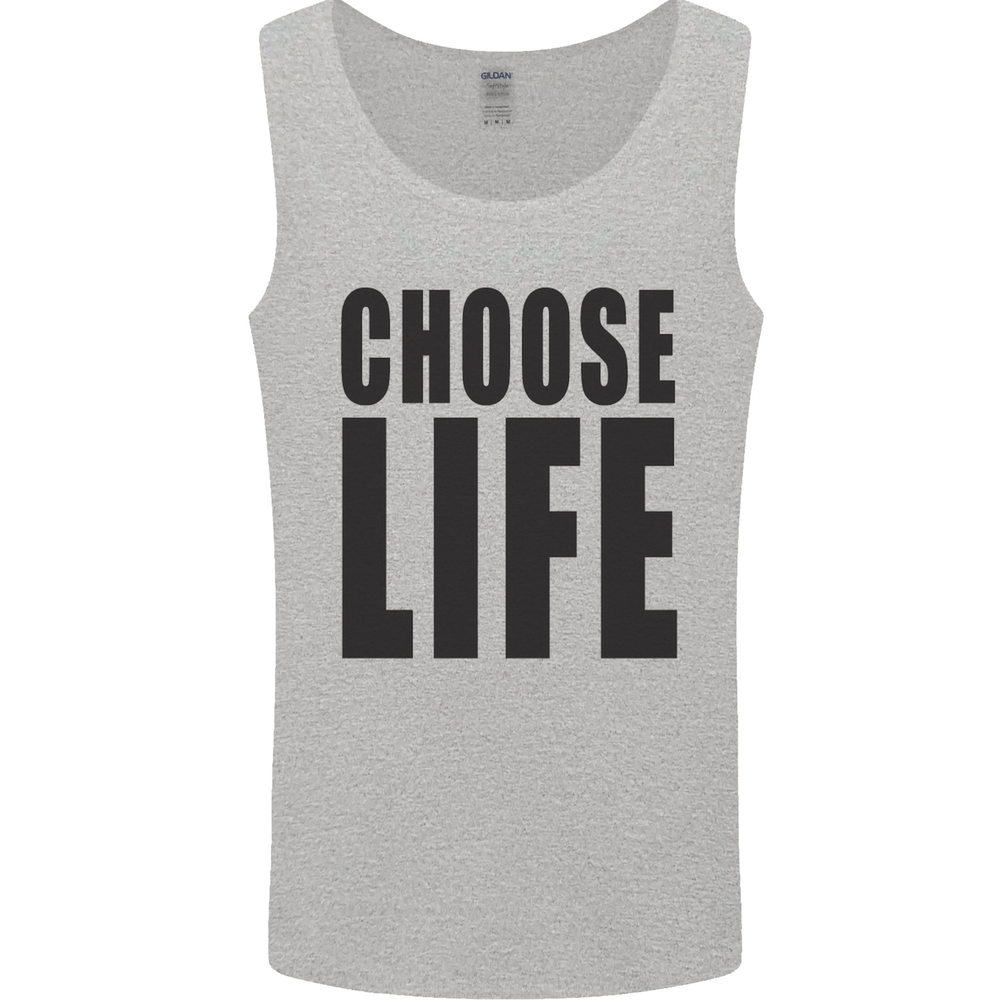 Choose Life Fancy Dress Outfit Costume Mens Vest Tank Top