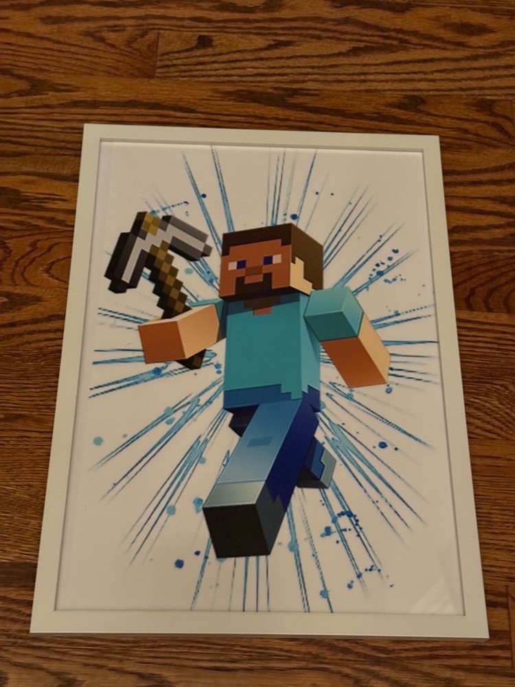 Minecraft Pop Art Character Framed Picture Set of 6
