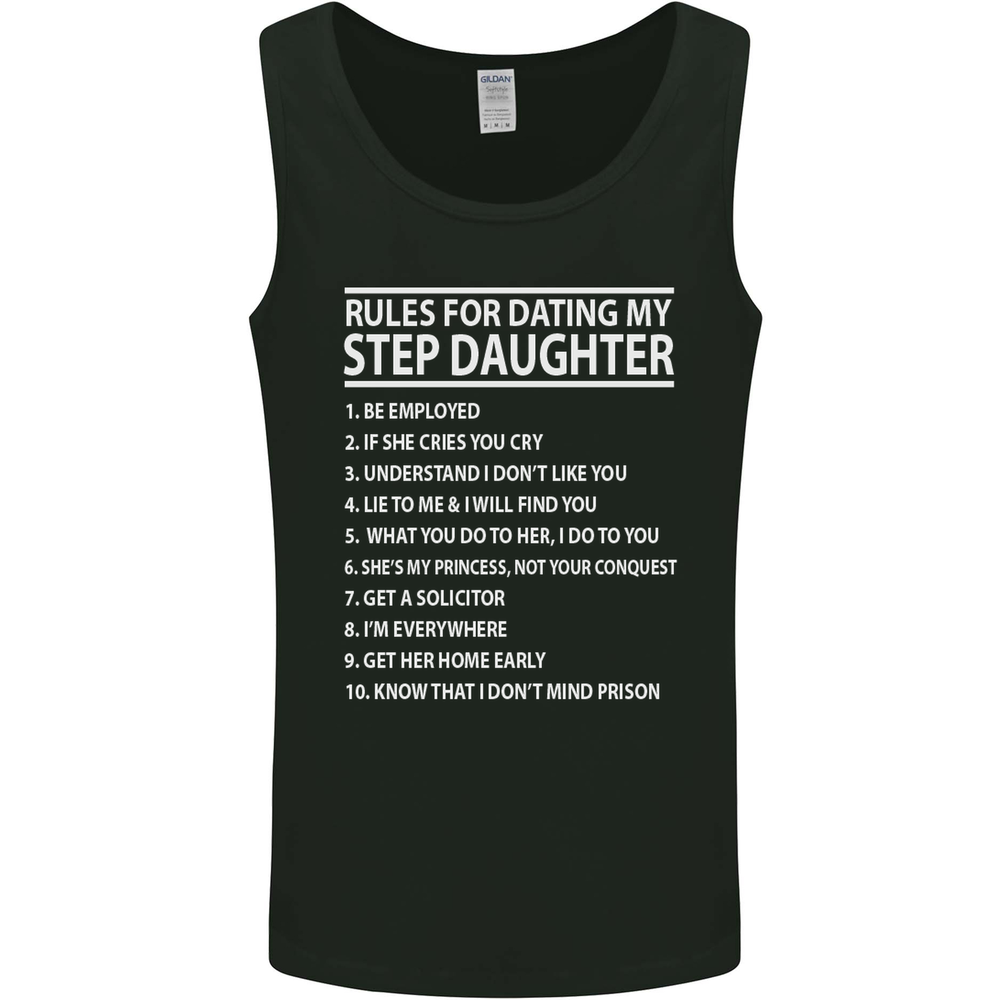Dating My Step Daughter Funny Fathers Day Mens Vest Tank Top