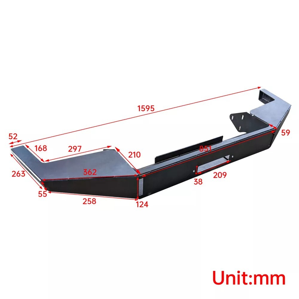 DIY Front Winch Bumper / Rear Bumper Kit Metal for 1984-2001 Jeep Cherokee XJ