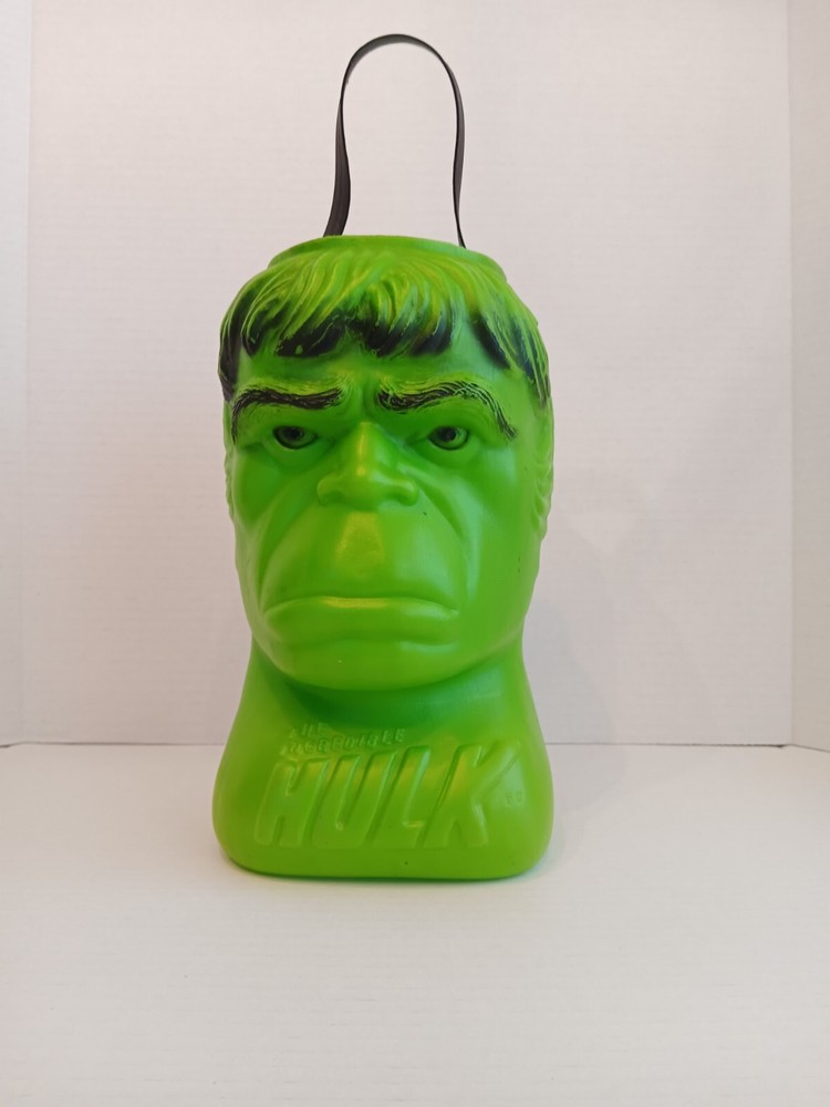 VINTAGE 1979 HULK HALLOWEEN PAIL WITH HANDLE