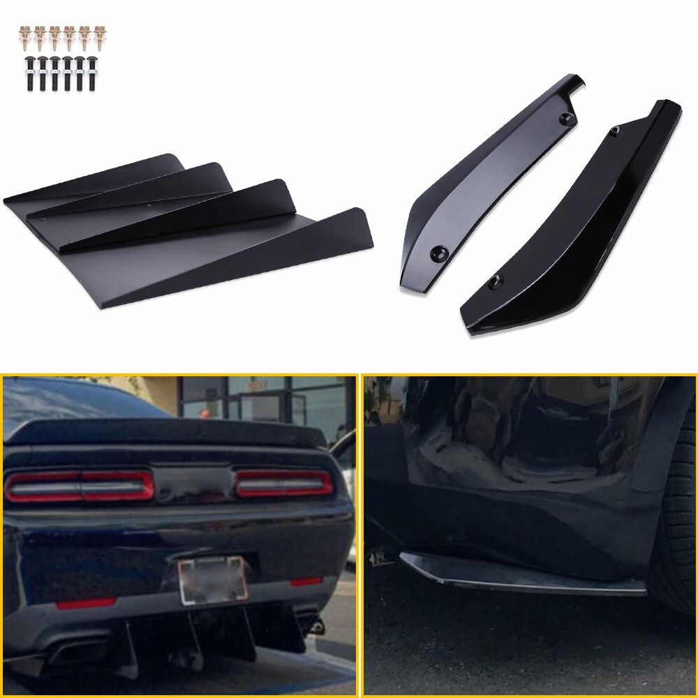 Rear Diffuser Splitter Bumper or Spoiler Chin Wrap Lip Angle Splitters Universal
