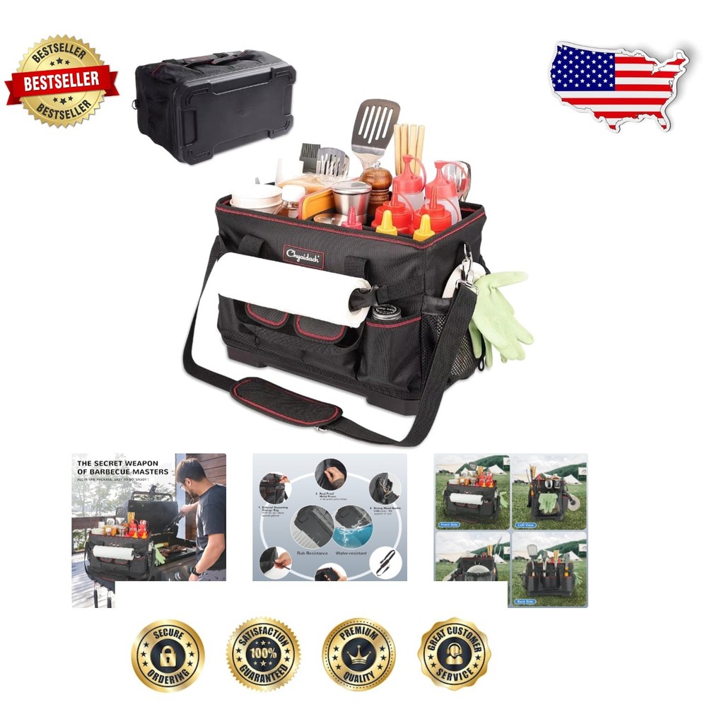 Large Hard-Bottom Portable Grill Caddy for Blackstone Griddle Accessories
