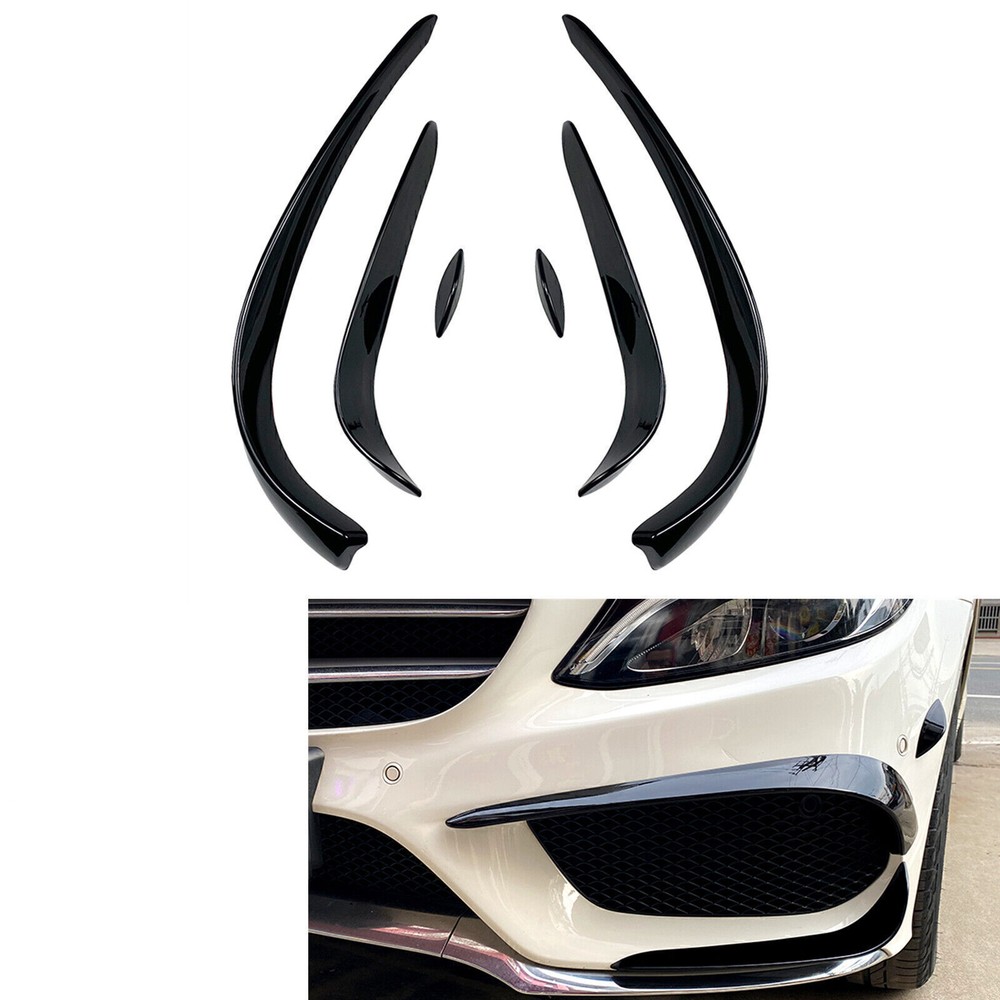 Front Hood Side Vent Trim Cover For Mercedes Benz C Class W205 2015-2018 AMG BLK