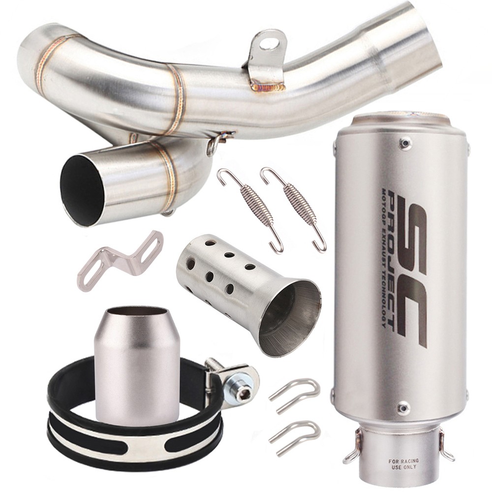 Slip for Kawasaki Ninja ZX6R ZX636 2009 -2024 Exhaust Mid Link Pipe Muffler Tips