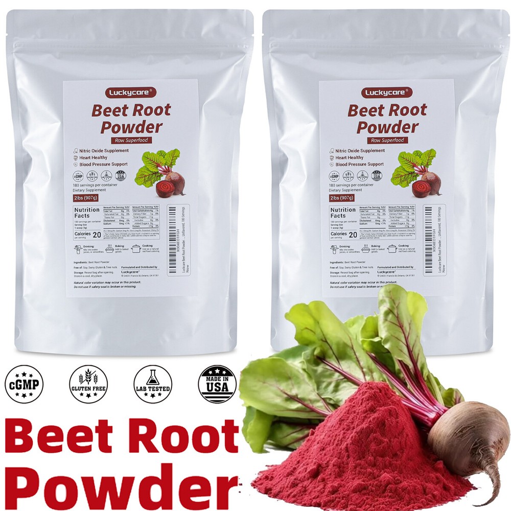 Red Beet Root Powder 2/4LB Non-GMO Nitric Oxide Superfood Beta Vulgaris Extract