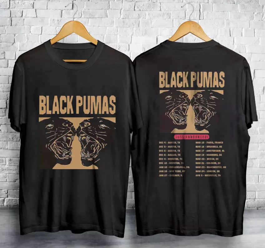 Black Pumas band Music 2023 2024 Tour T-Shirt
