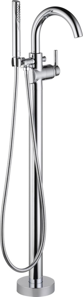 Delta T4759-FL Trinsic Floor Mounted Tub Filler - Chrome