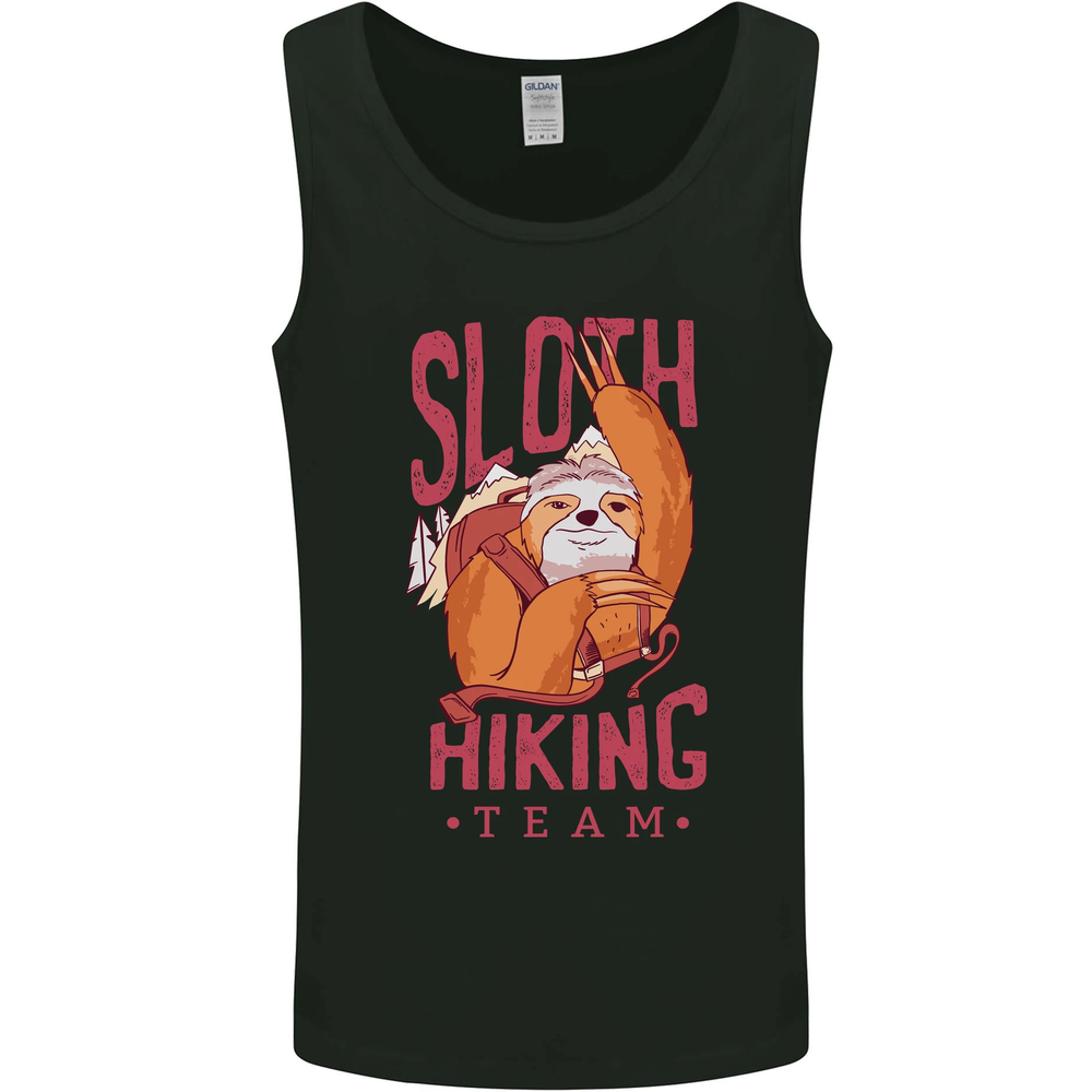 Sloth Hiking Team Trekking Rambling Funny Mens Vest Tank Top