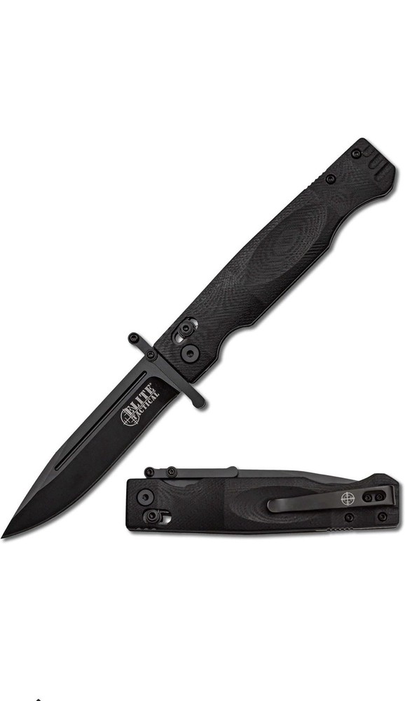 Elite 8.5 Inch Folding Knife with D2 Steel Blade Black ET-FDR012BK