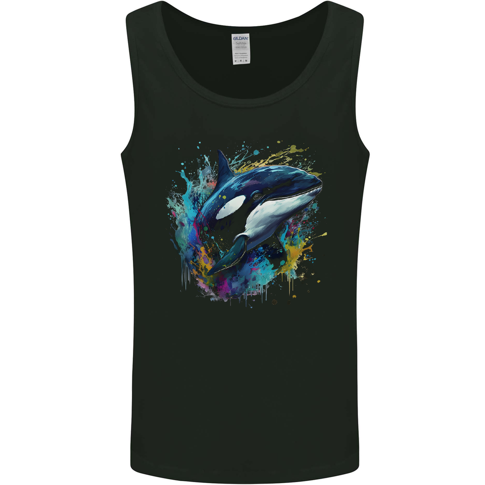 A Colourful Orca Killer Whale Mens Vest Tank Top