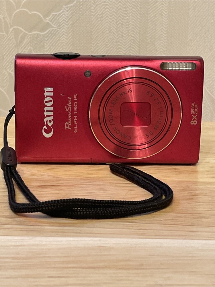 Canon RED PowerShot ELPH 130 IS 16 MP 8x Digital Zoom Digital Camera WORKING