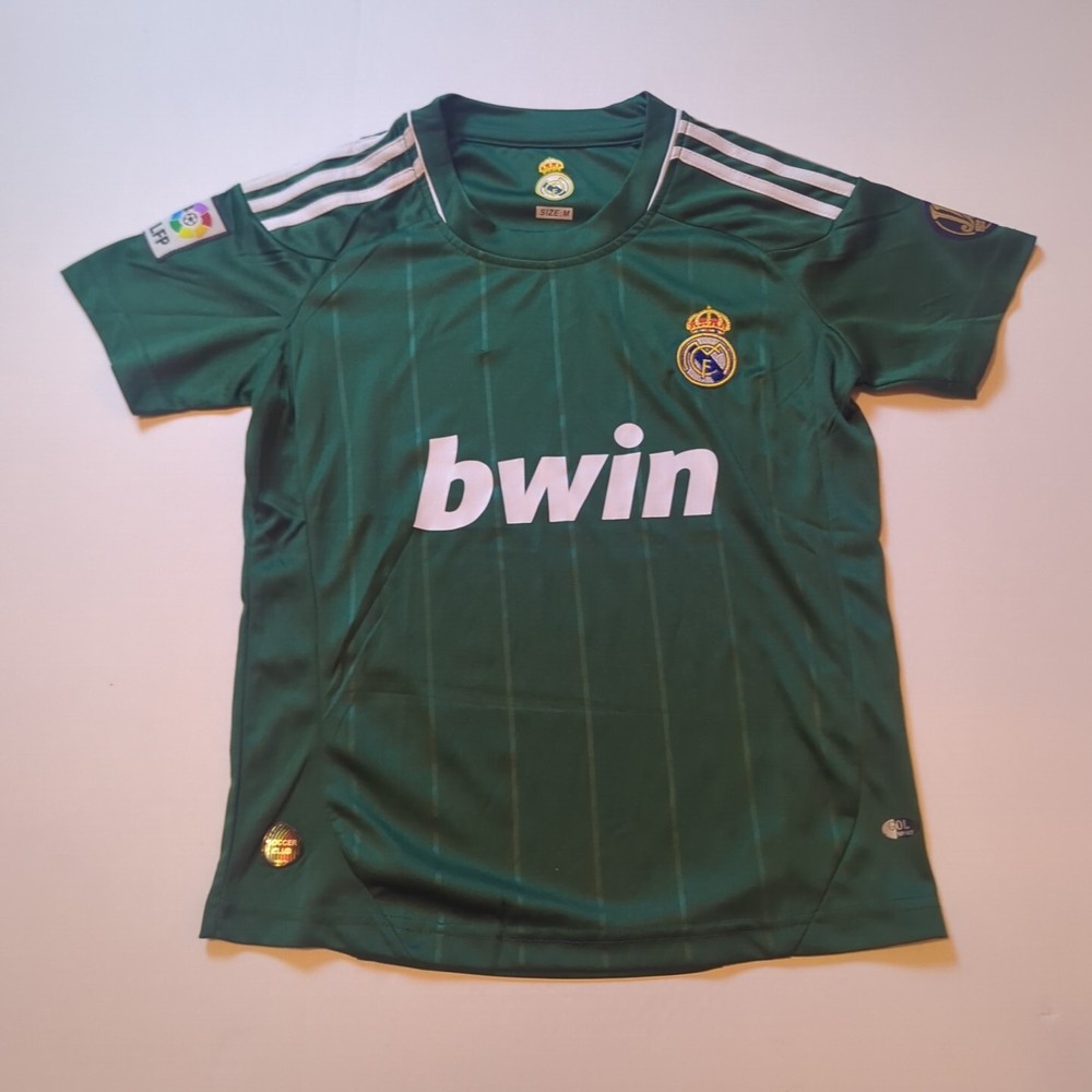 Adidas Real Madrid 2012 Boy's Soccer Jersey Sz M Green 110 Years Of Patch Furbol