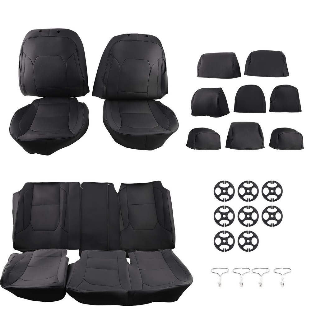 Full Set Leather Waterproof Seat Covers for Ford F150 2015-2024 Trucks
