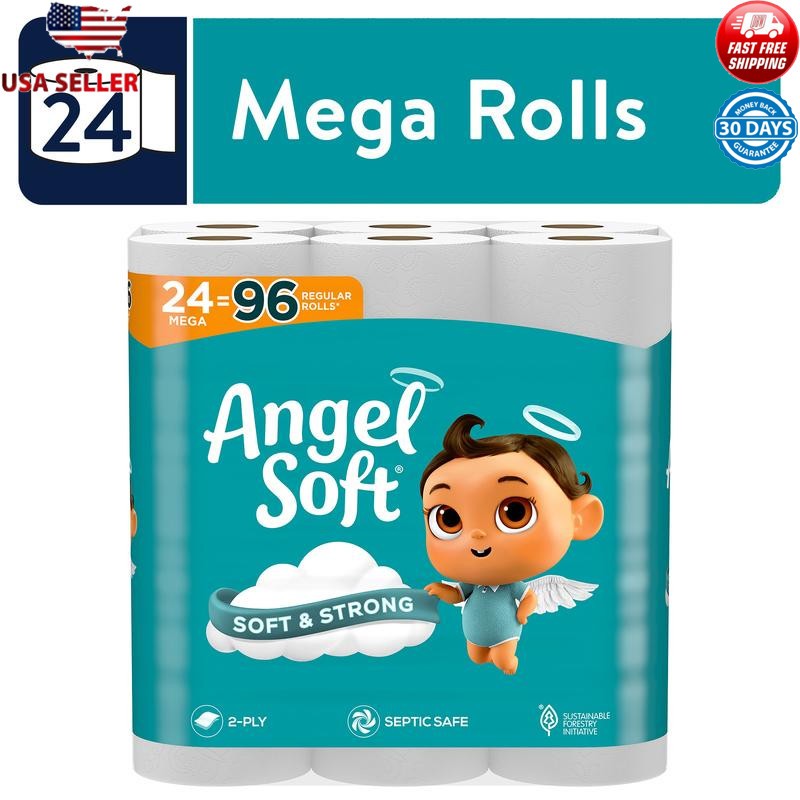 24 Mega Rolls 2-Ply Soft Strong Septic Safe Bulk Toilet Paper