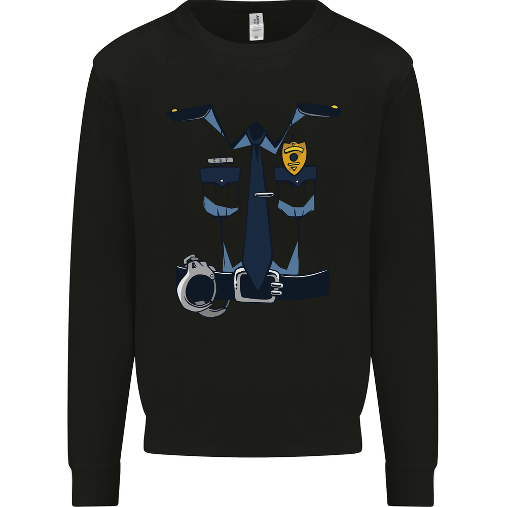 Police Fancy Dress Costume Stag Do Mens Sweatshirt Jumper