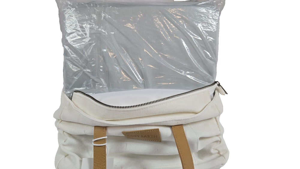 Cozy Earth Linen Bamboo King Sheet Set in Shore Color with Canvas Bag