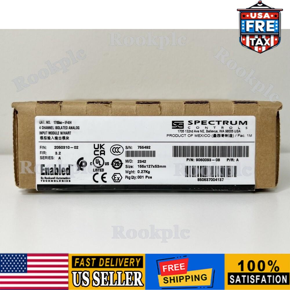 AB 1769SC-IF4IH Spectrum Controls 4 Channel Analog Input Module HART US Free Tax