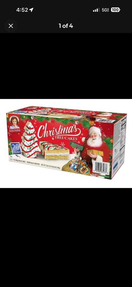 Little Debbie Christmas Tree Cakes 20 Pack – Holiday Snack Cakes 1.7oz Each