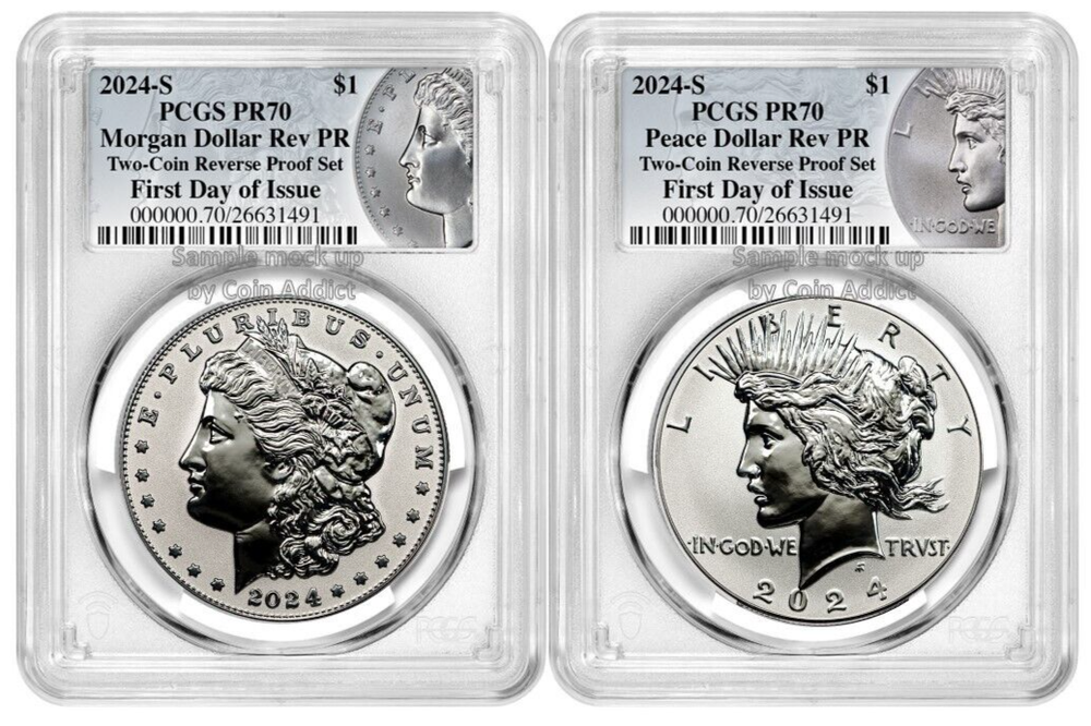 Presale 2024 S Morgan & Peace Silver $1 Reverse Proof PCGS PR70 FDOI #763-image