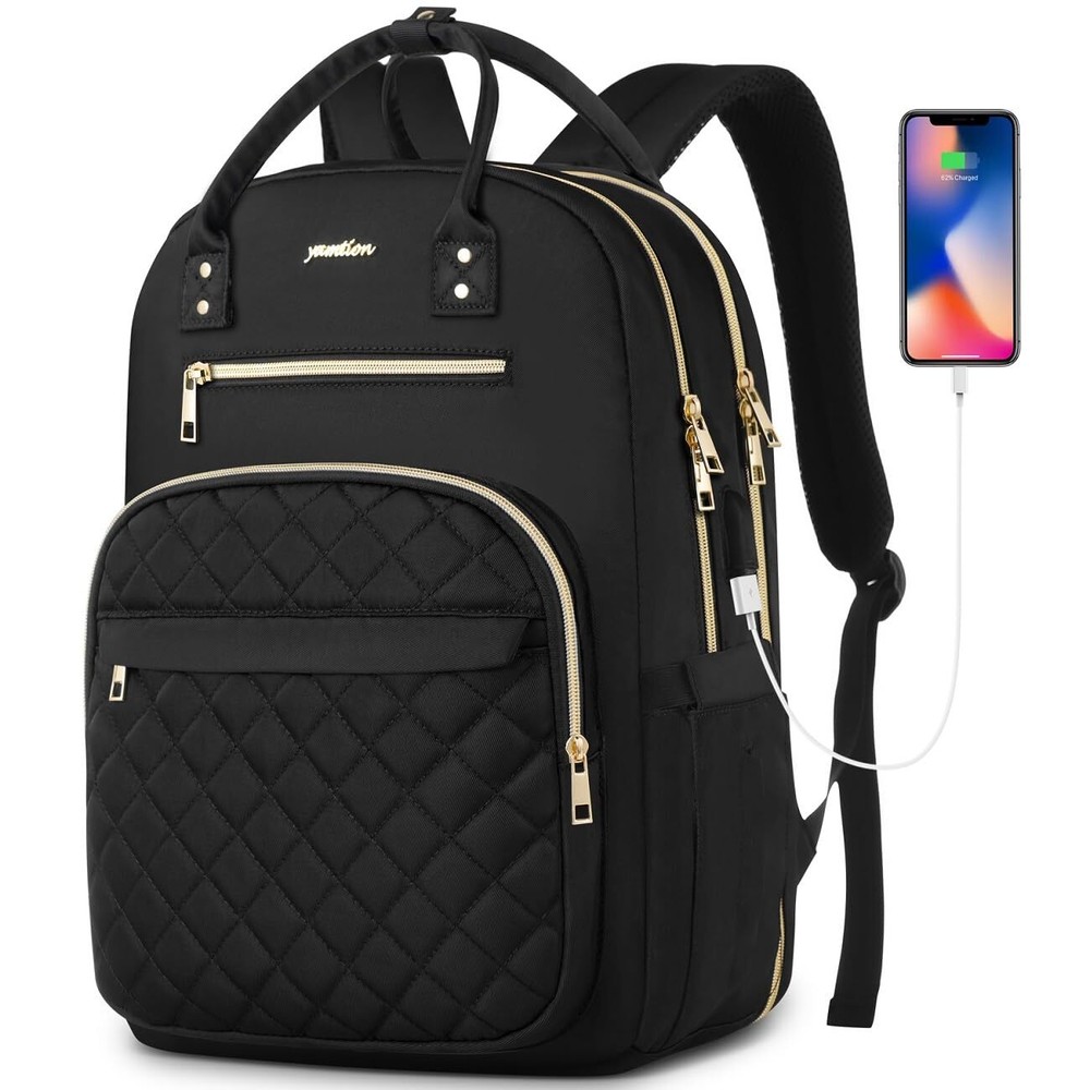 17 Inch Waterproof School Backpack for Women with Laptop Compartment & TSA Friendly Design