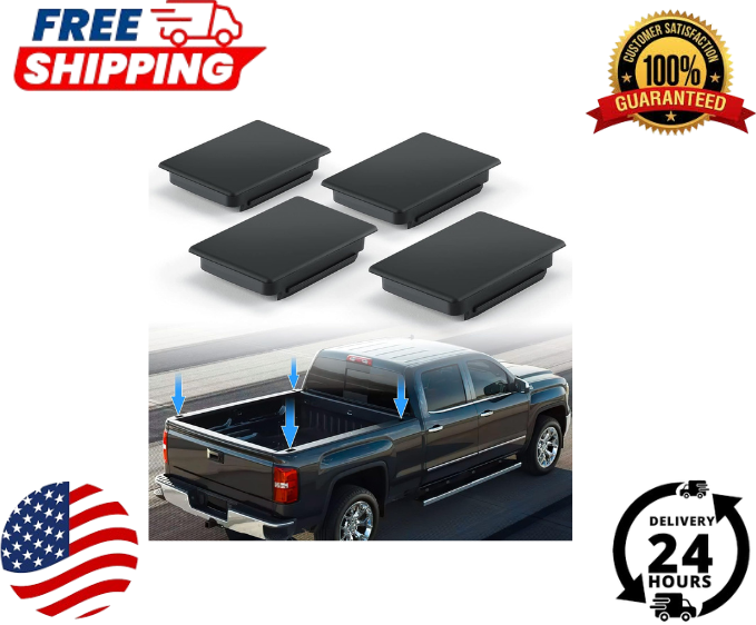 Chevy Silverado GMC Sierra truck bed rail stake pocket covers 4 pack