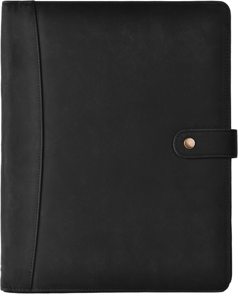 Leather Portfolio Organizer - Professional Business Padfolio for Men & Women - S