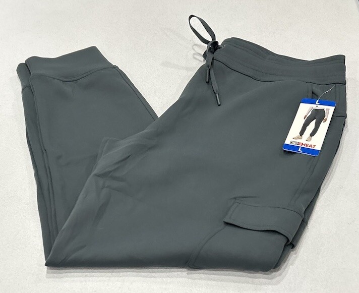 32 Degrees Heat Women's Drawstring Side Pockets Jogger Pants, Blue, Size L