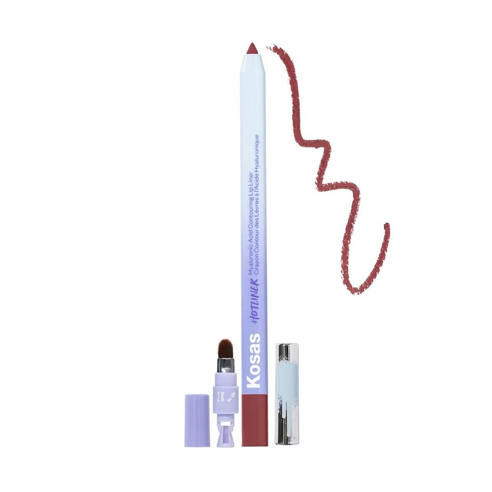 Hotliner Retractable Lip Liner Pencil with Built-In Brush and Sharpener for Effortless Application