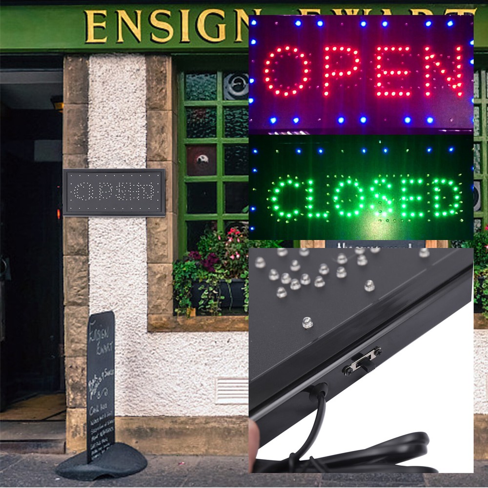 Open/Closed LED Sign Light Store Shop Business Sign Display Shop Bar Neon Lamp