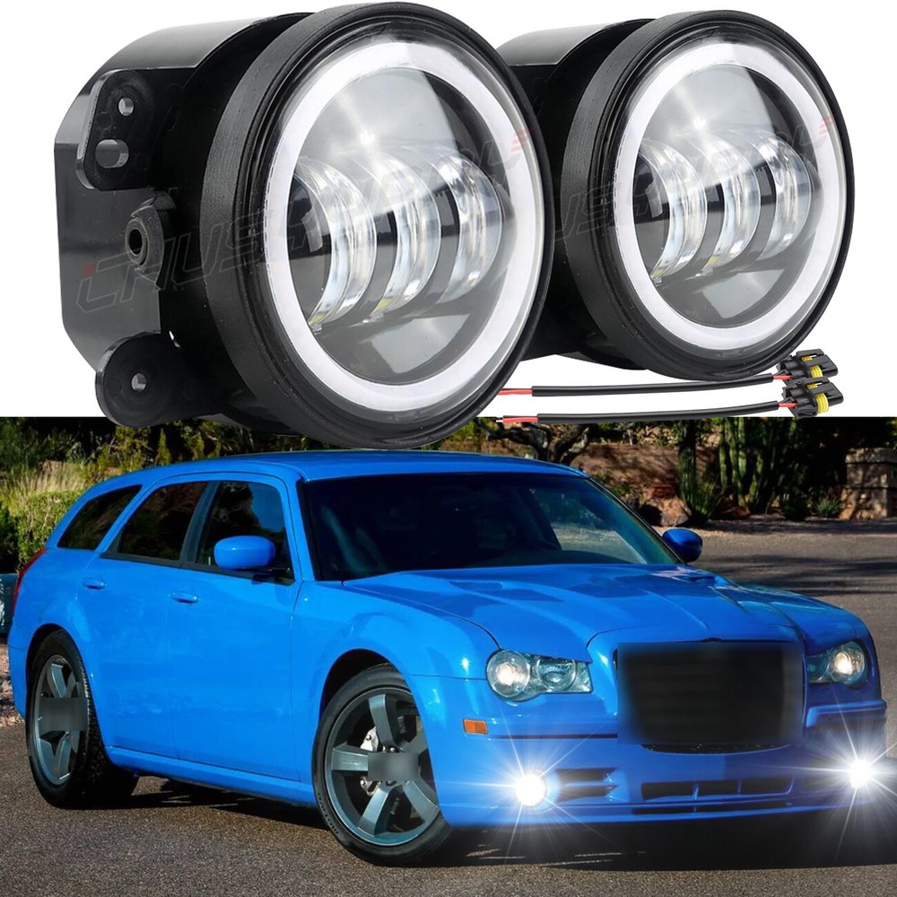 For Dodge Magnum 2005-2008 Clear Lens Front Bumper Fog Lights Replacement Lamps