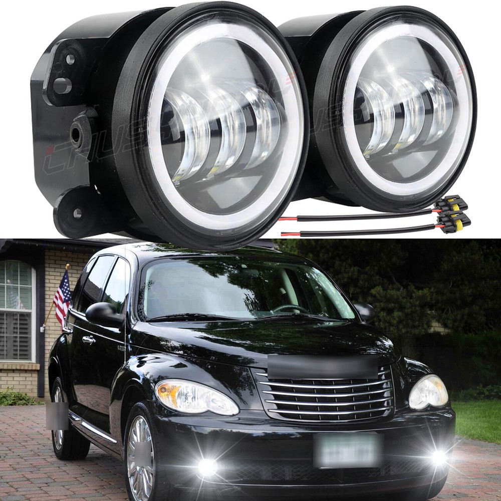 for Chrysler PT Cruiser 2006-10 Factory Bumper Replacement Fog Lights Clear Lens