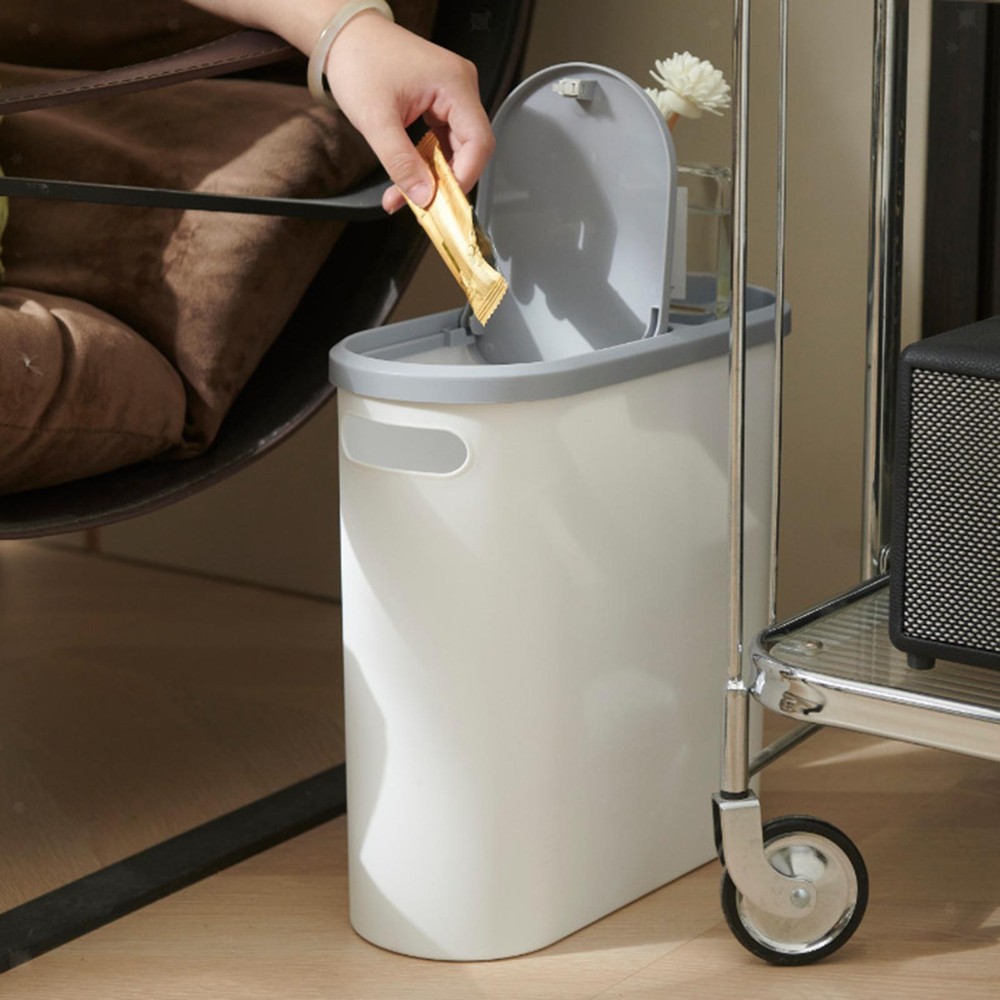 Slim Bathroom Trash Can Waste Bin Garbage Bin