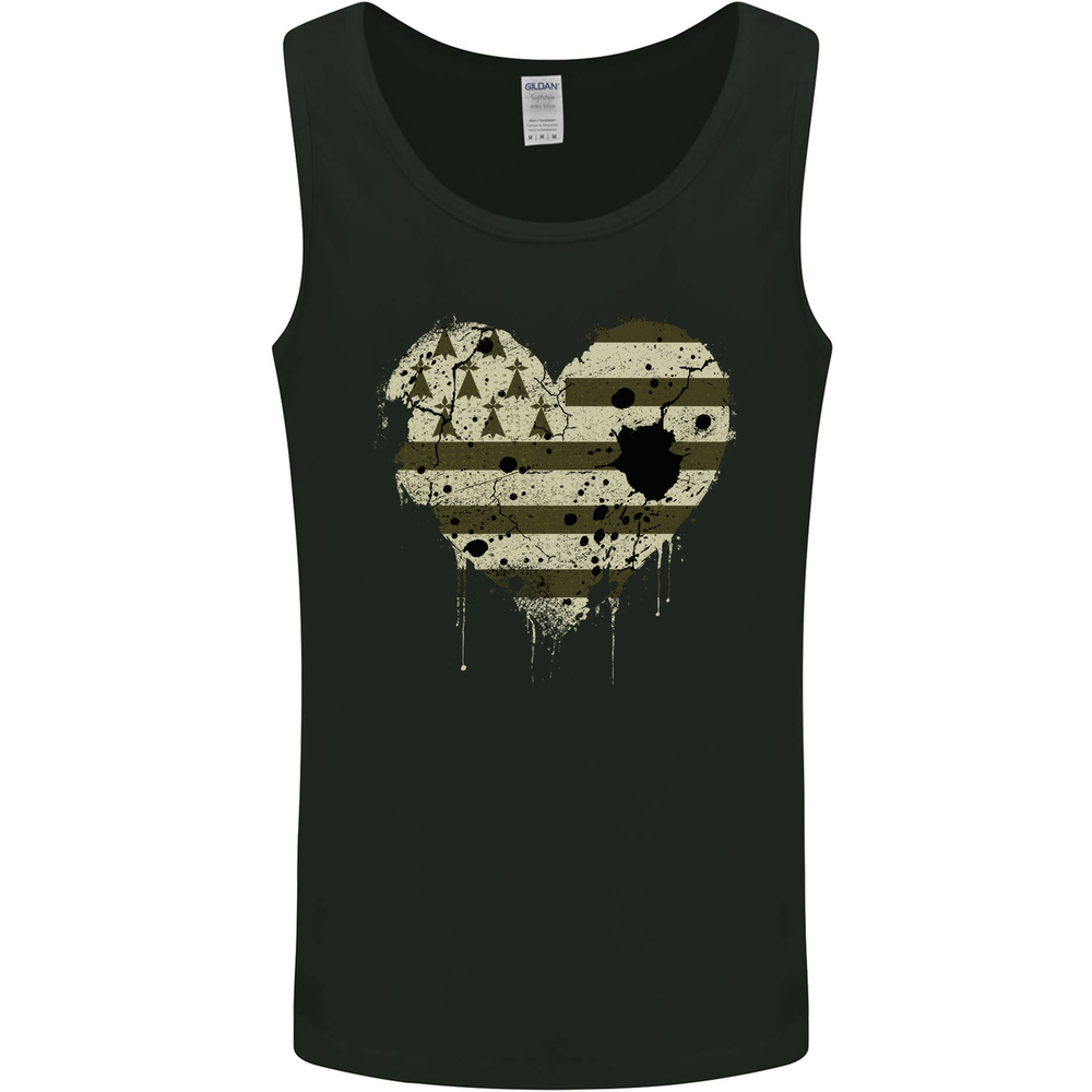 Love Flag Brittany Football Mens Vest Tank Top