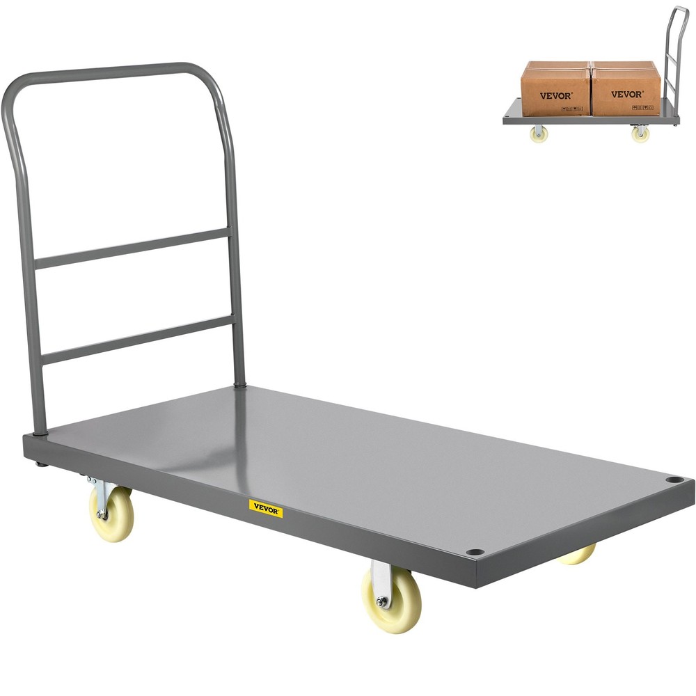 Flatbed Utility Cart, Supports up to 2000 lbs, Dimensions 47