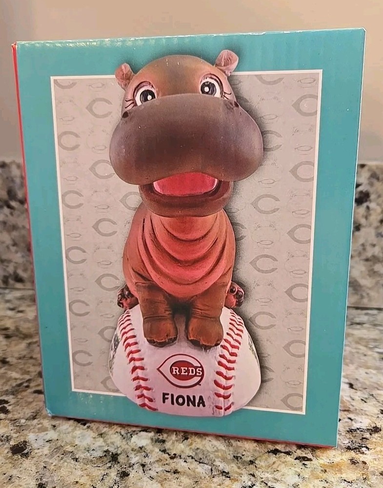 Cincinnati Reds Fiona Hippo Bobblehead Stadium Giveaway Cincinnati Zoo RARE NEW