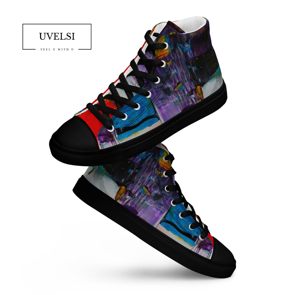 UVelsi High Top Canvas Sneakers for Men - Sporty Walking Shoes