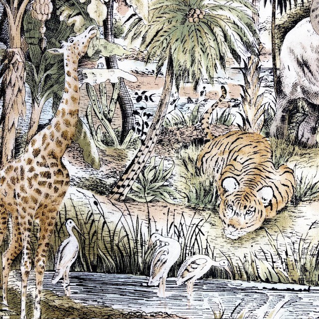 Wild Animal Themed 100% Cotton Fabric for Quilting and Sewing