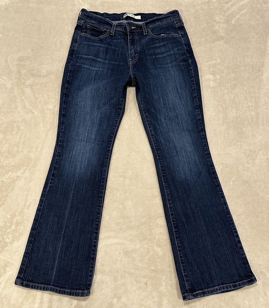 Levis 515 Womens Jeans Size 10S Dark Blue Denim Classic Boot Cut Flare Mid Rise