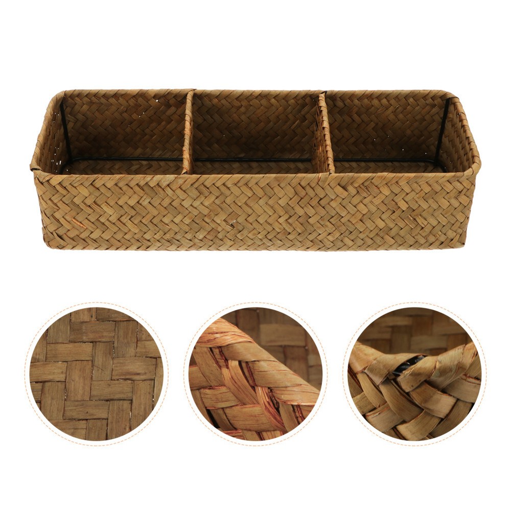 Eco-Friendly Green Woven Storage Box for Stylish Organization and Tidiness