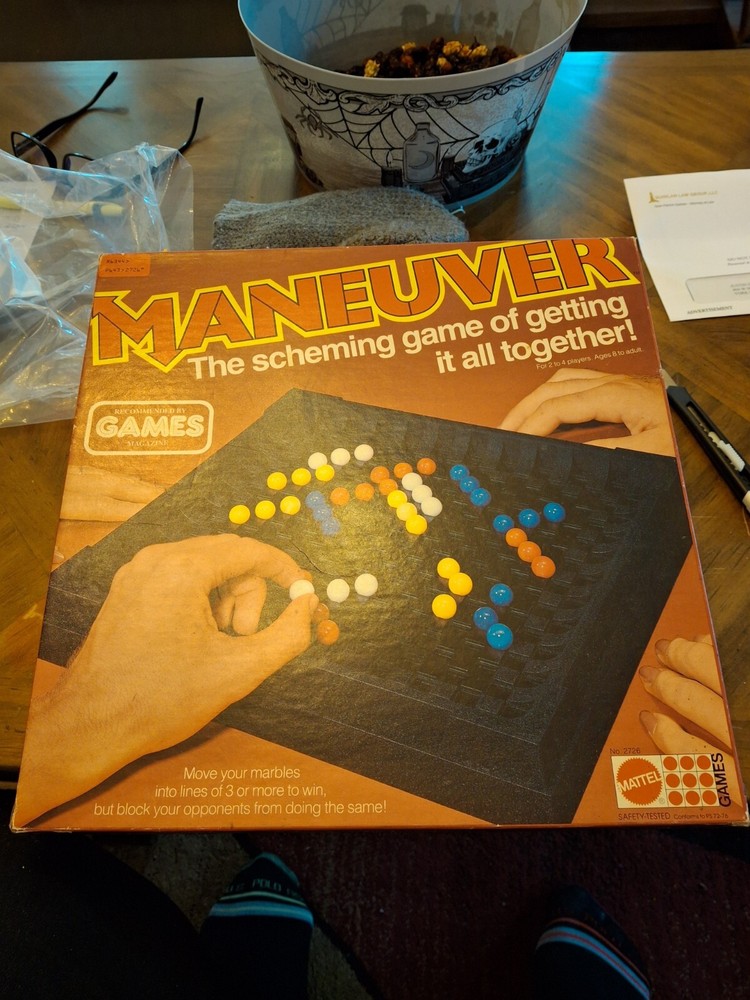 Vtg Mattel Manuever the Scheming Board Game of Getting It All Together Complete