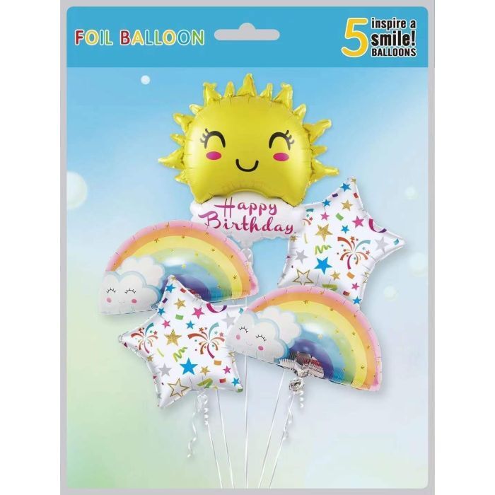 米国セラー レインボーサン 5 個誕生日風船パーティーウェディング誕生日ベビーショー...