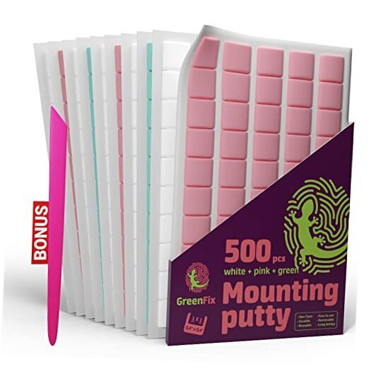 Mounting Putty Removable -PCs Sticky Tack for Wall Hanging - Reusable 500